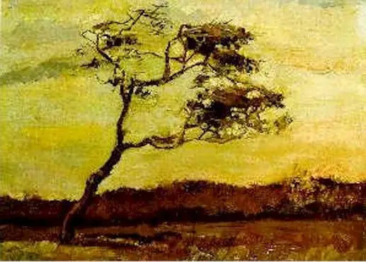 Vom Wind gepeitschter Baum - Vincent van Gogh