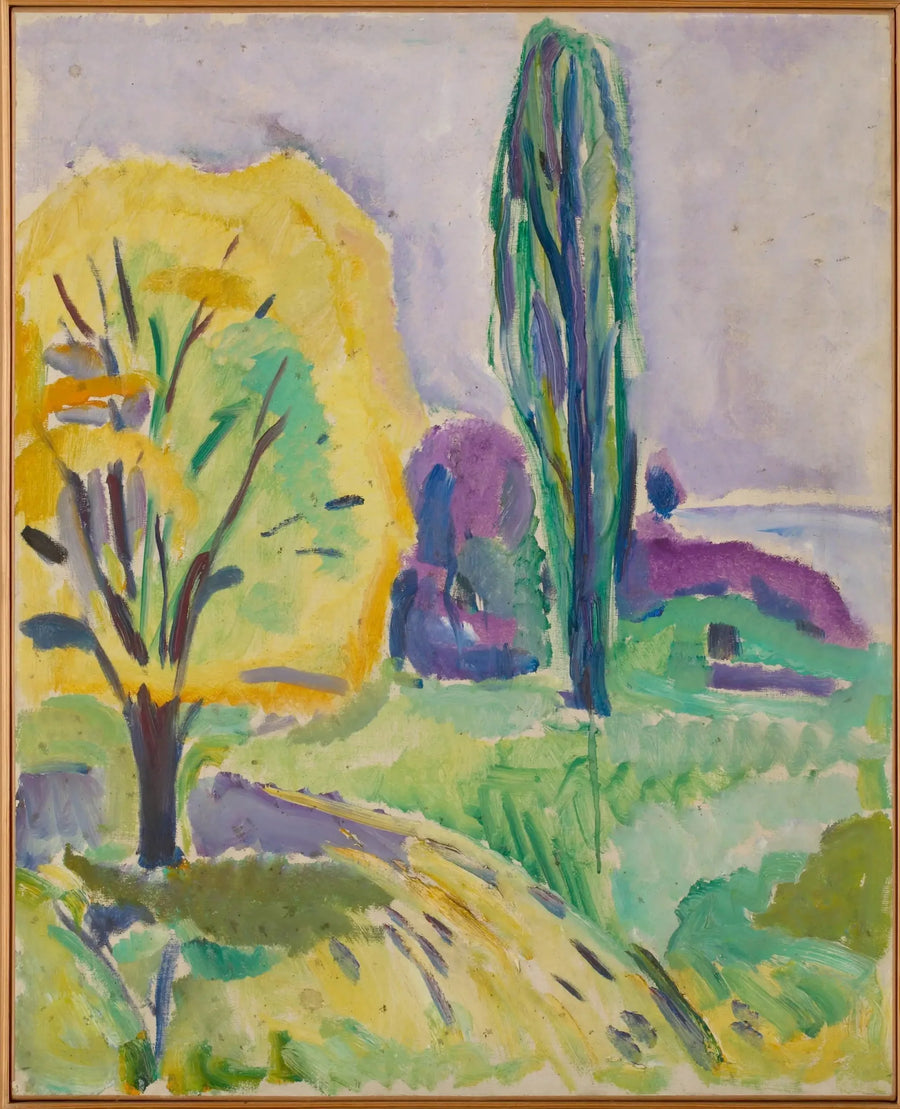 Gelb und grün Baum - Edvard Munch