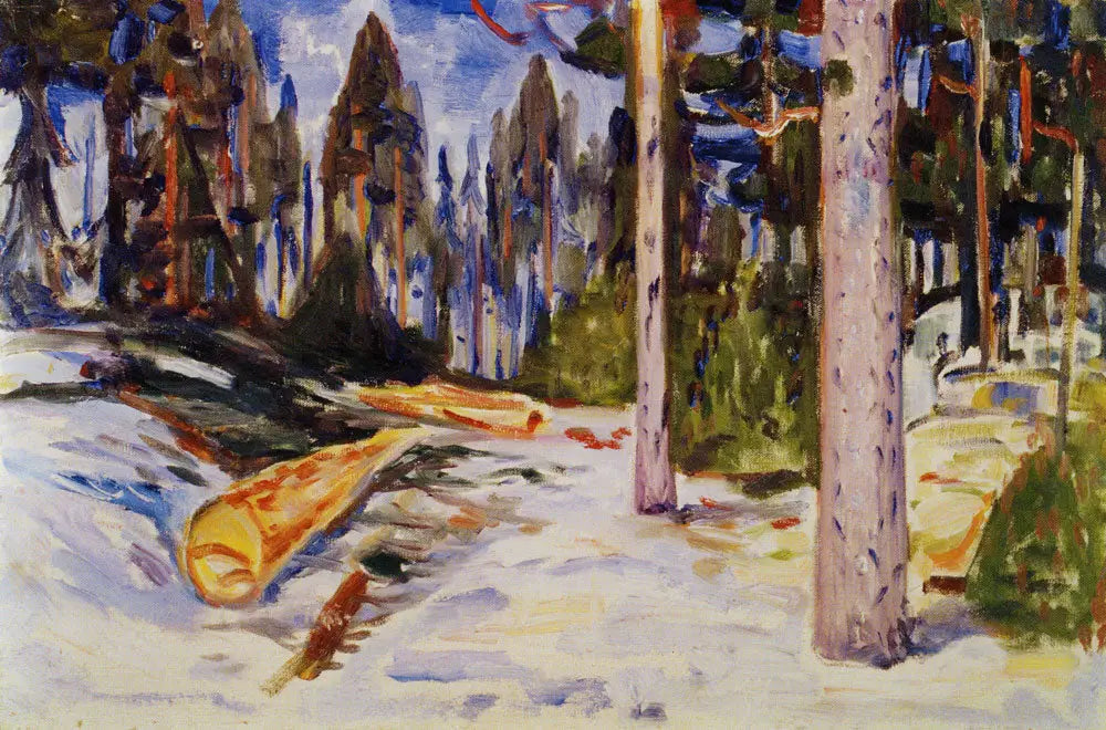 Arbres abattus - Edvard Munch image 1 tableau peint à l’huile sur toile