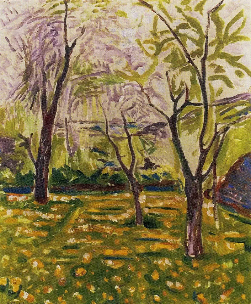 Bäume und Ranunkeln - Edvard Munch