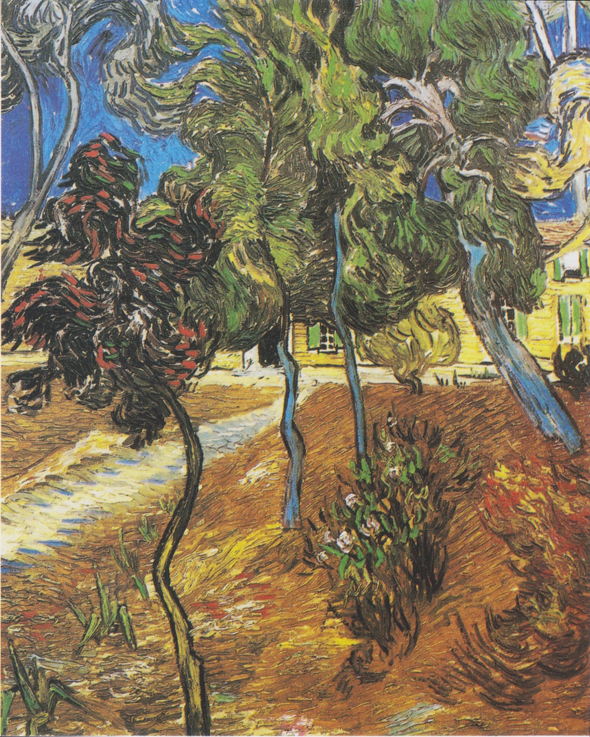 Arbres dans le jardin de Saint-Paul F642 de Vincent van Gogh – reproduction peinture à l’huile
