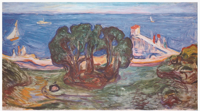 Bäume am Strand (Lindenfries) - Edvard Munch