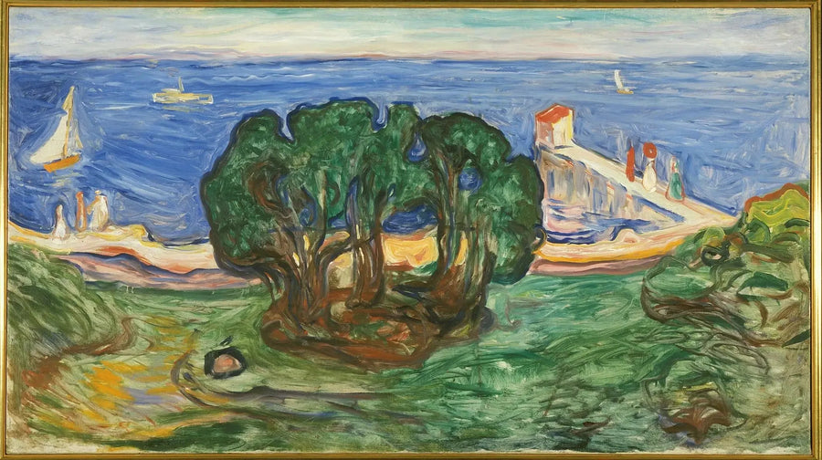 Bäume am Strand (Lindenfries) - Edvard Munch