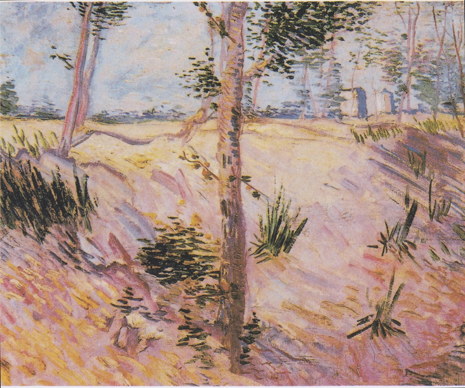 Arbres sur une pente - Vincent van Gogh image 1 tableau peint à l’huile sur toile