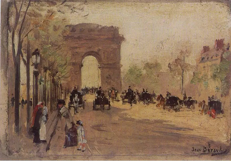 Triumphbogen und Champs-Élysées - Jean Béraud