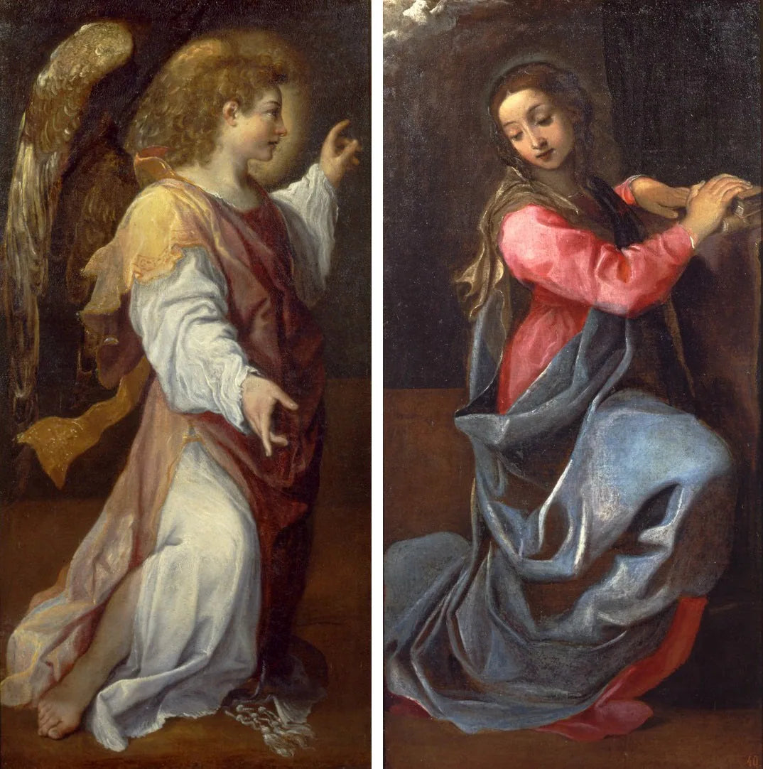 Arcangelo Gabriele e Vergine Annunciata - Annibale Carracci image 1 copie de tableau peinte à la main