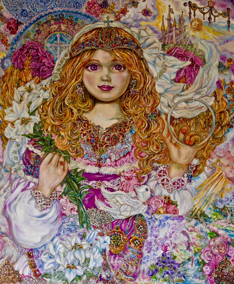 Erzengel Gabriel hält eine Lilienblüte - Yumi Sugai