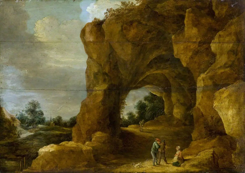 Felsige Arche mit Figuren - David Teniers der Jüngere