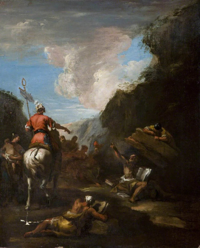 Archimedes und Hieron am Sitz von Syrakus - Sebastiano Ricci