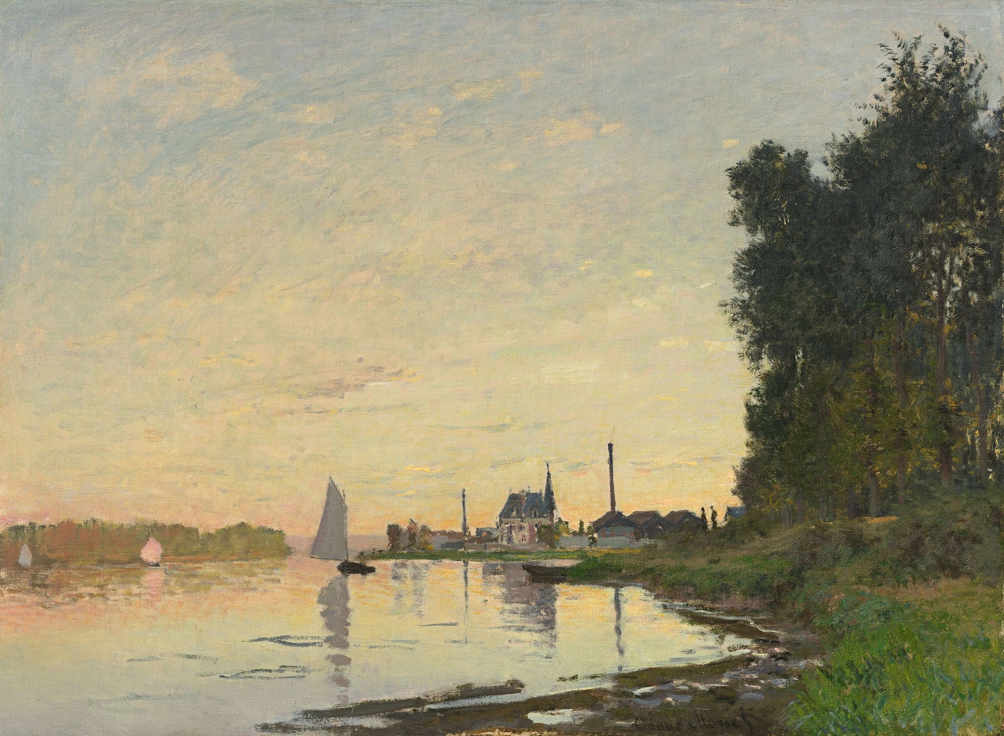 Argenteuil, fin d’après-midi W224 par Claude Monet, 1872, Museum Barberini