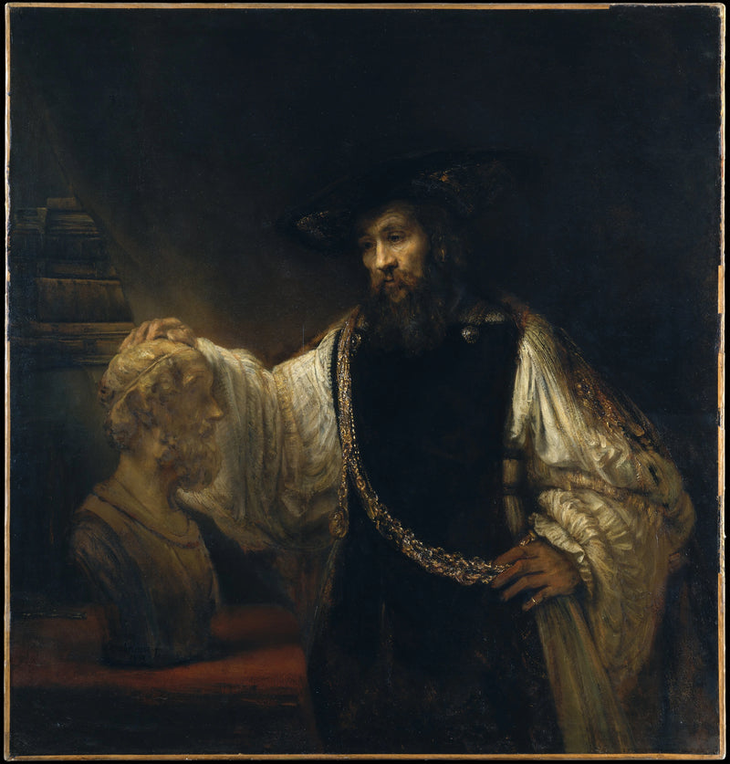 Aristoteles, der den Kopf von Homer betrachtet - Rembrandt