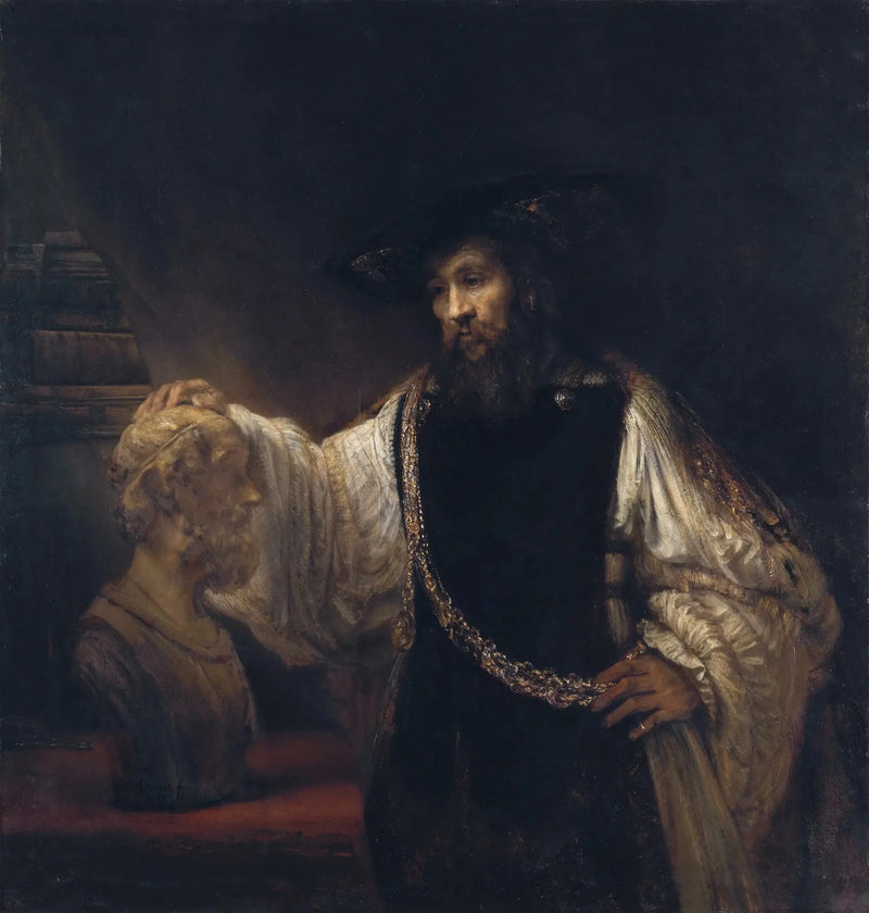 Aristoteles, der den Kopf von Homer betrachtet - Rembrandt