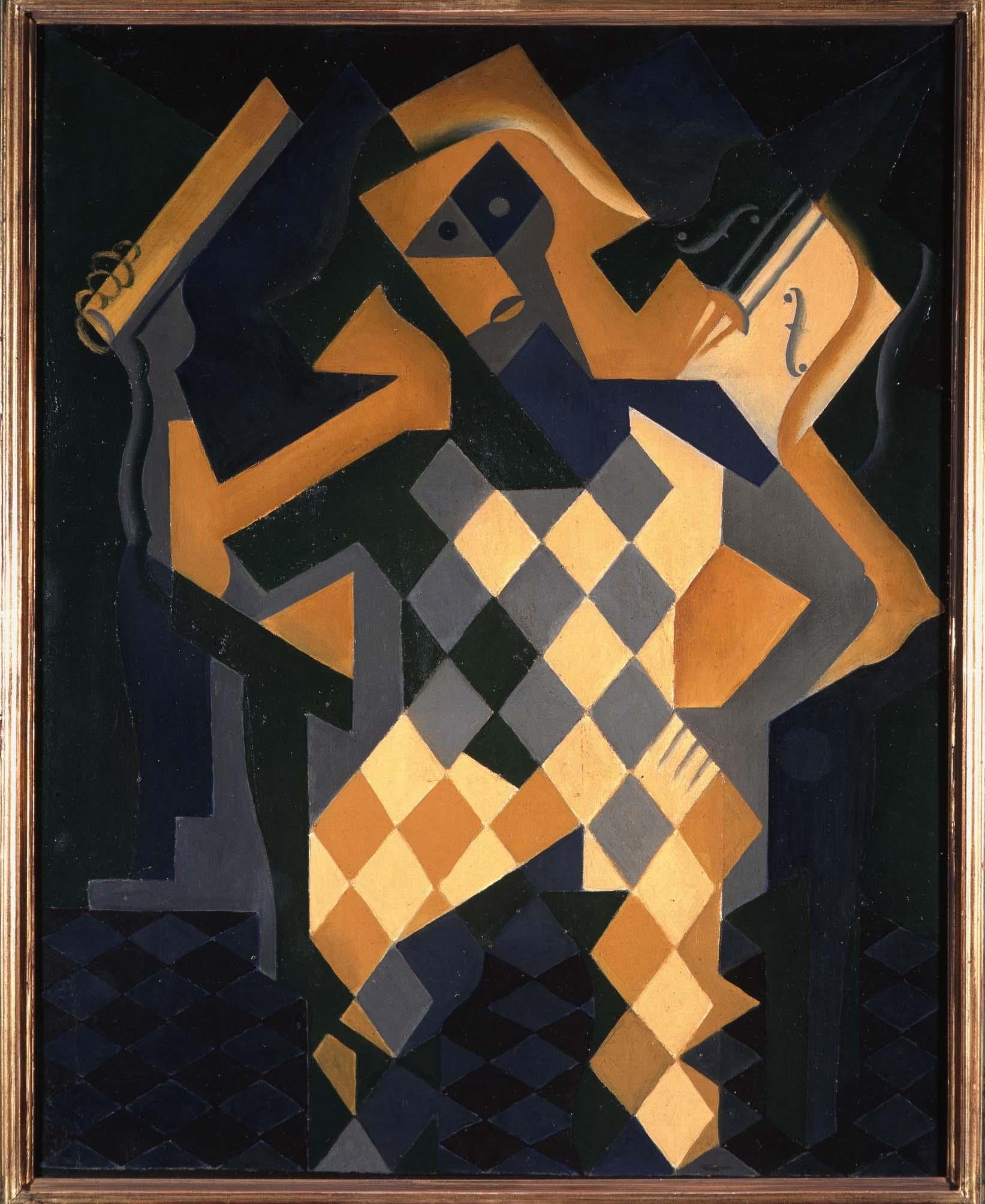 Harlekin mit Violine - Juan Gris