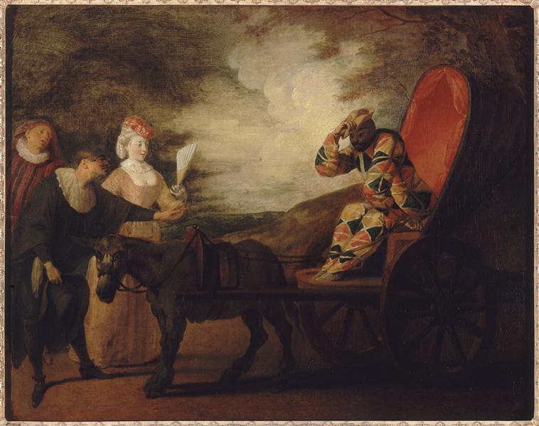 Arlequin Kaiser im Mond - Antoine Watteau