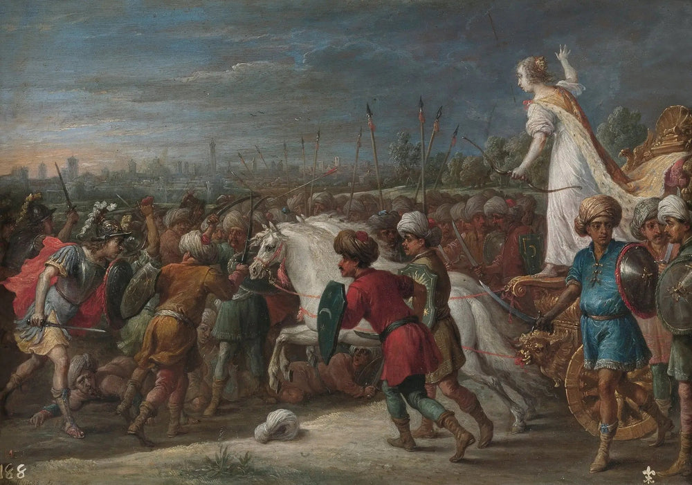 Armida in the Battle Against the Saracens - David Teniers le Jeune image 1 copie peinte à la main à l’huile