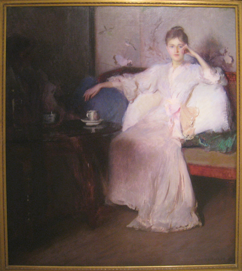 Anordnung in Pink und Grau (Nachmittagstee) - Edmund Charles Tarbell