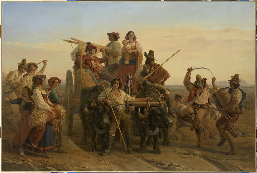 L'arrivée des moissonneurs dans les marais Pontins - Léopold Robert