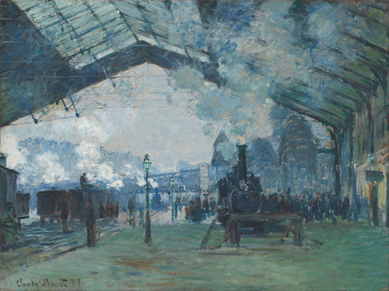 Der Bahnhof Saint-Lazare, Ankunft eines Zuges - Claude Monet