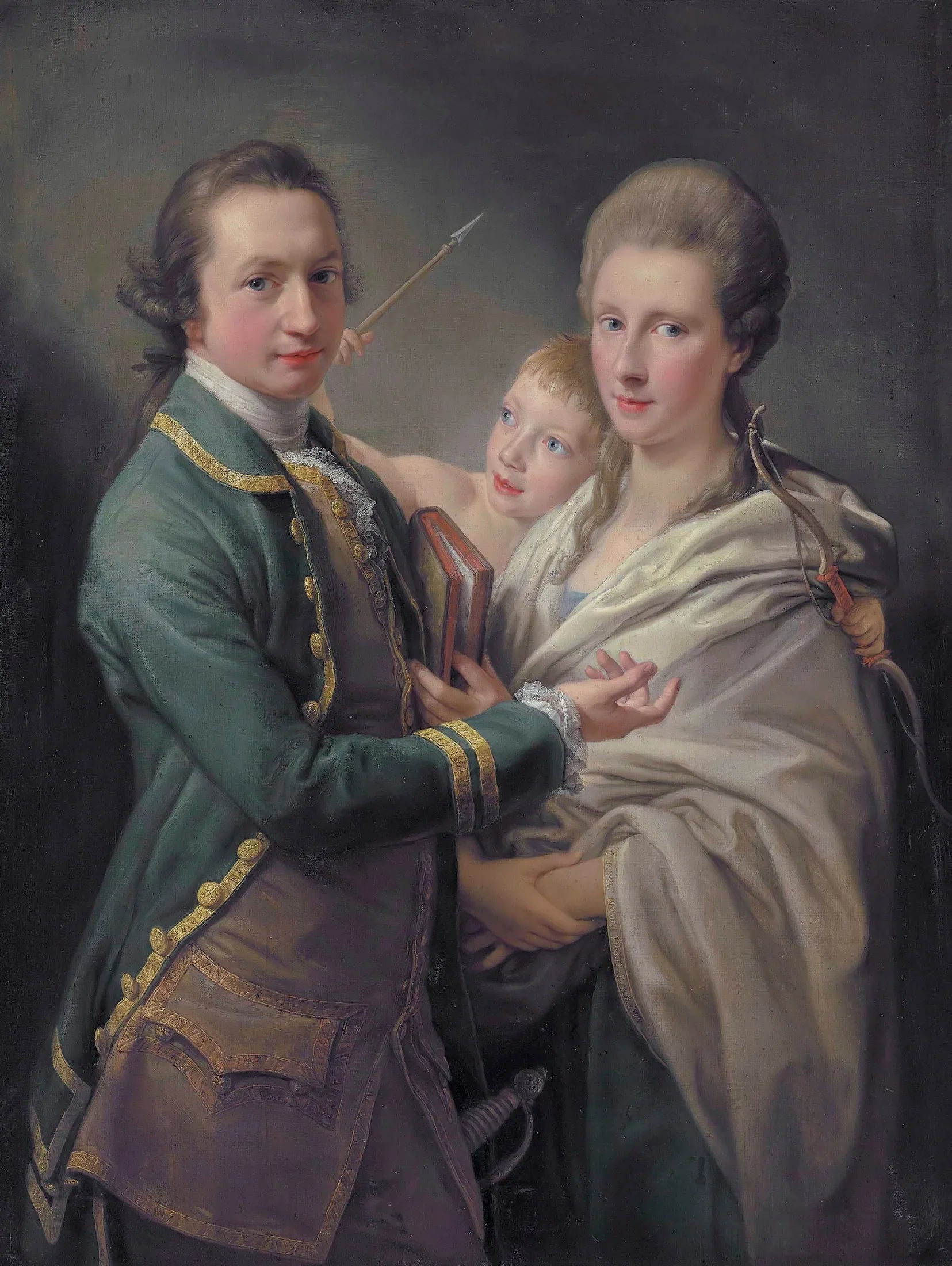 Arthur Saunders Gore, Viscount Sudley, later 2nd Earl of Arran, and his wife - Pompeo Batoni image 1 reproduction artisanale de tableau