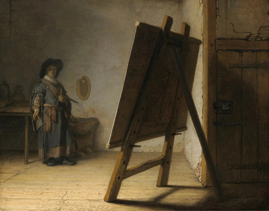 Der Künstler in seinem Atelier - Rembrandt