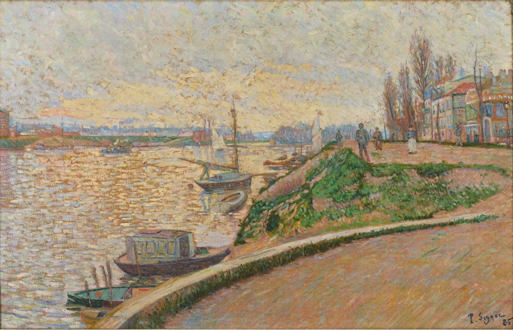 Asnières, rive de la Seine - Paul Signac image 1 reproduction réalisée par Alpha Reproduction