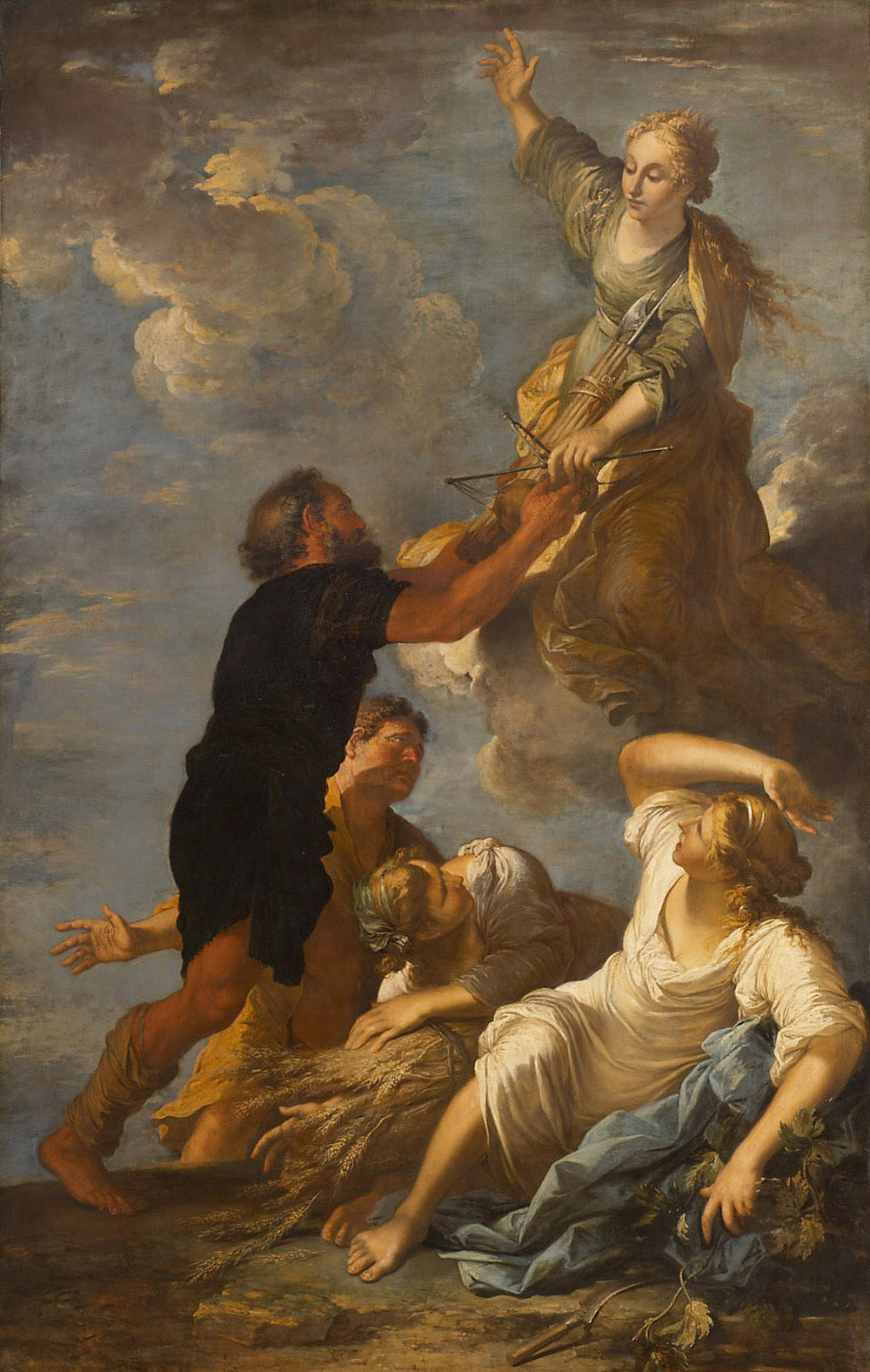 Astrée quitte la terre - Salvator Rosa image 1 reproduction artisanale de tableau
