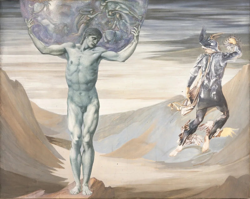 Atlas in Stein verwandelt - Edward Burne-Jones