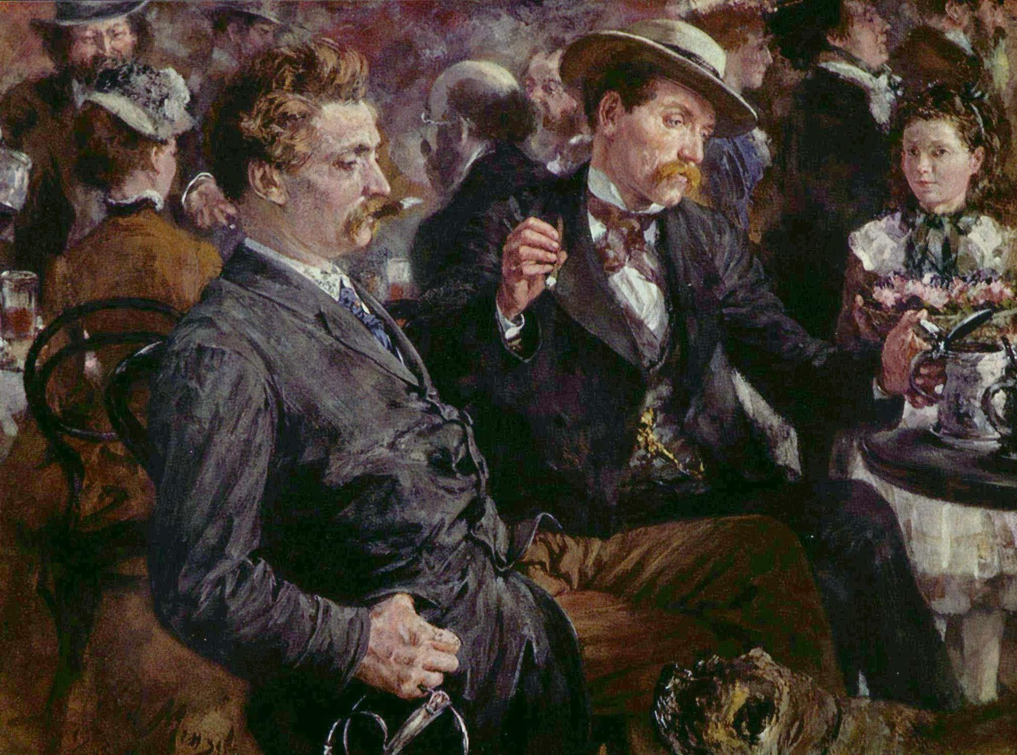 Au biergarten - Adolph von Menzel - Alpha Reproduction