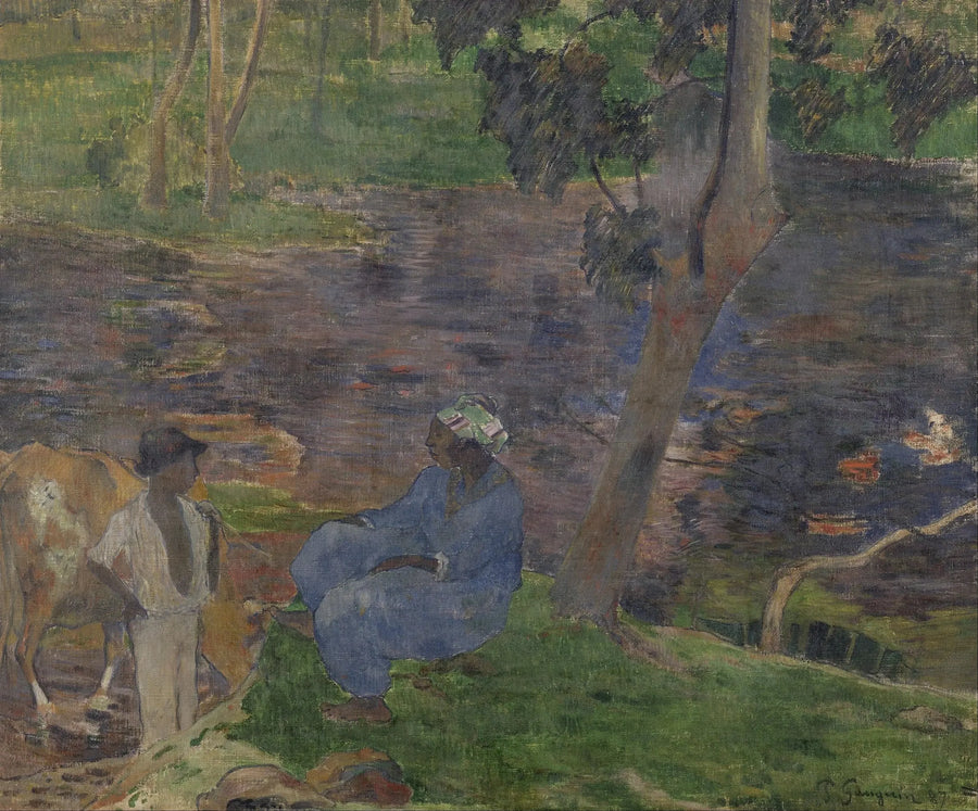 Am Ufer des Flusses - Paul Gauguin