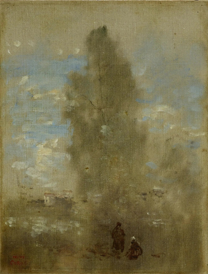 Am Ufer des Sees - Jean-Baptiste Camille Corot