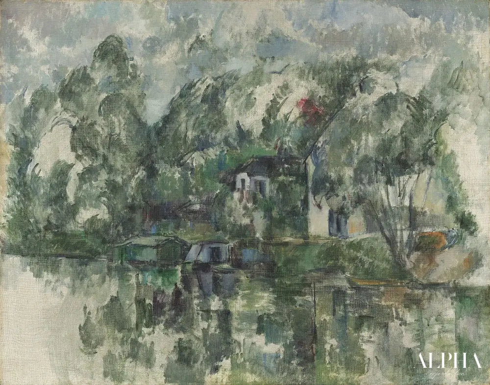 Au bord d'une rivière - Paul Cézanne - Reproductions de tableaux et peintures haut de gamme