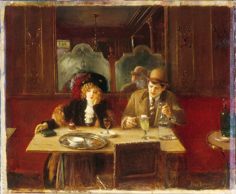Im Café, sagt die Absinth - Jean Béroud