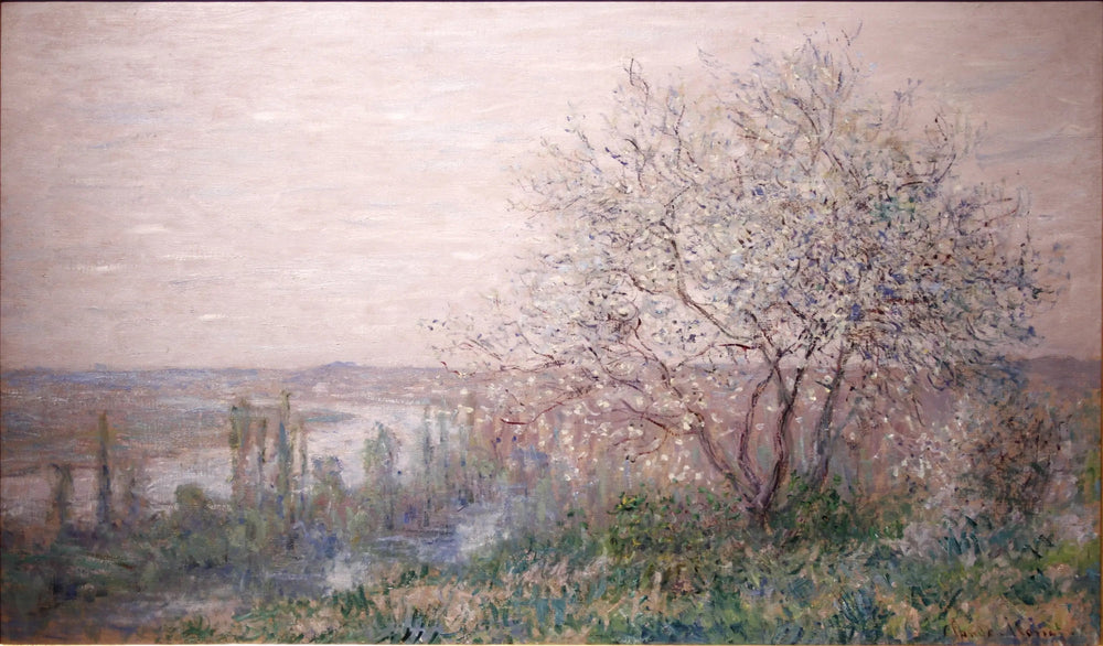 Au dessus de Vétheuil, effet de printemps - Claude Monet image 1 reproduction artisanale de tableau