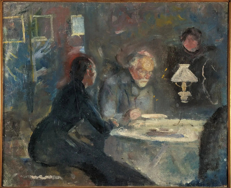 Beim Abendessen - Edvard Munch