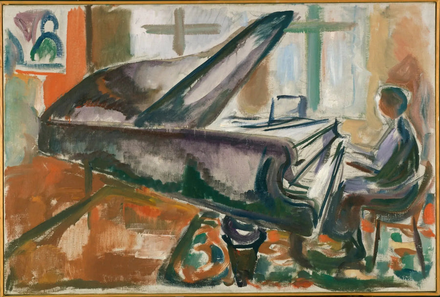 Am großen Klavier - Edvard Munch