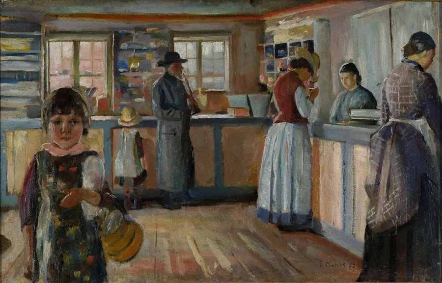 Im Geschäft in Vrengen - Edvard Munch