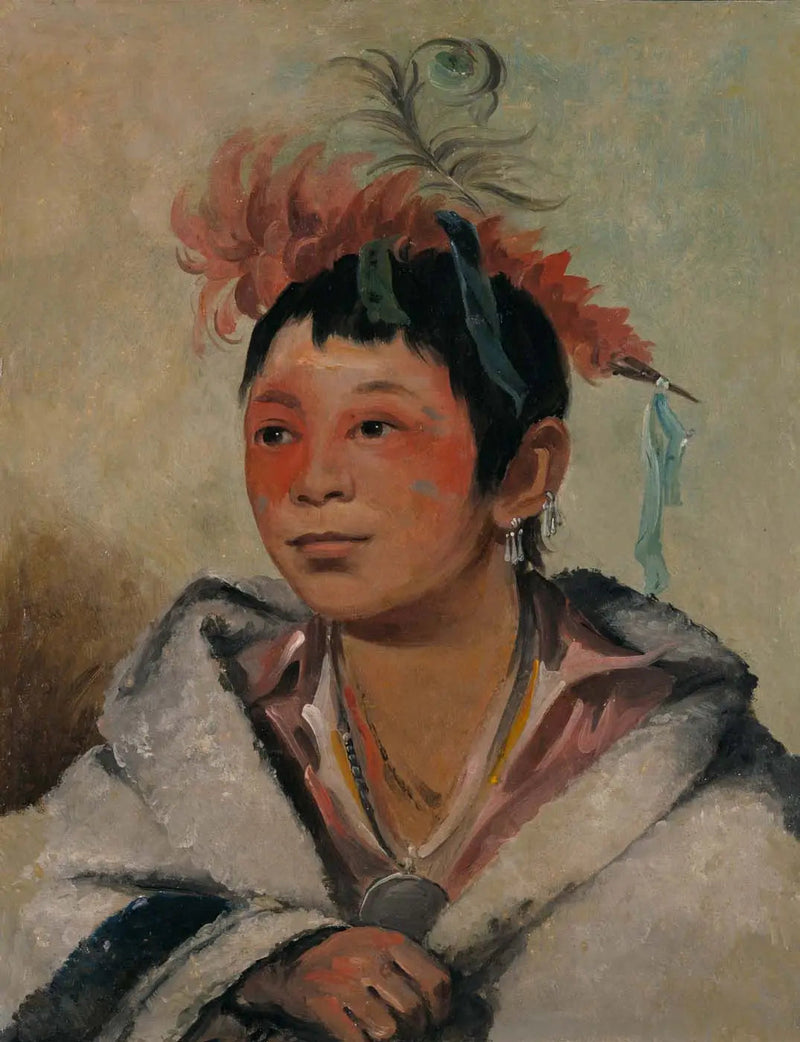 Aú-nah-kwet-to-hau-páy-o, Der, der in den Wolken sitzt, ein Junge - George Catlin