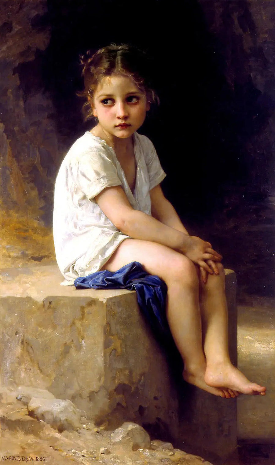 Am Fuße der Klippe - Bouguereau