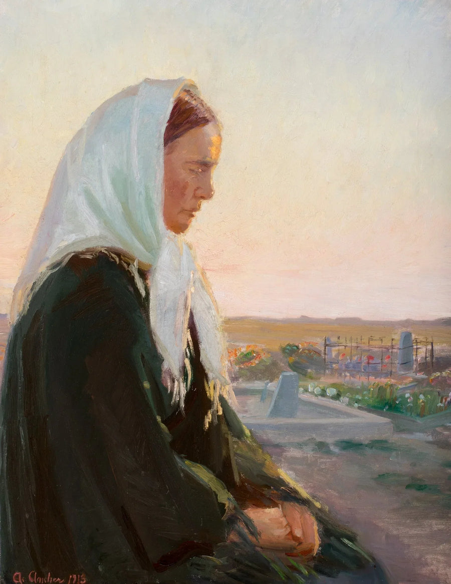 Am Fuße des Grabes. – Anna Ancher