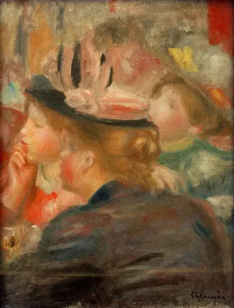 Au théâtre - Pierre-Auguste Renoir image 1 reproduction de peinture à l’huile