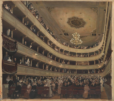 Reproduction du tableau « Auditorium du vieux Burgtheater - Gustav Klimt » par Alpha Reproduction en peinture à l’huile