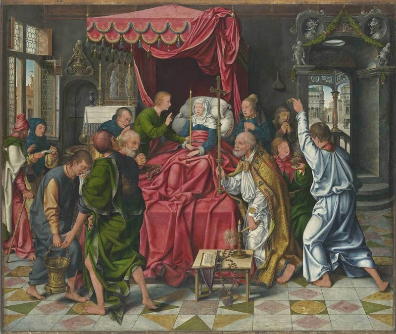 Marien-Tod-Altar: Der Tod Mariens - Joos van Cleve