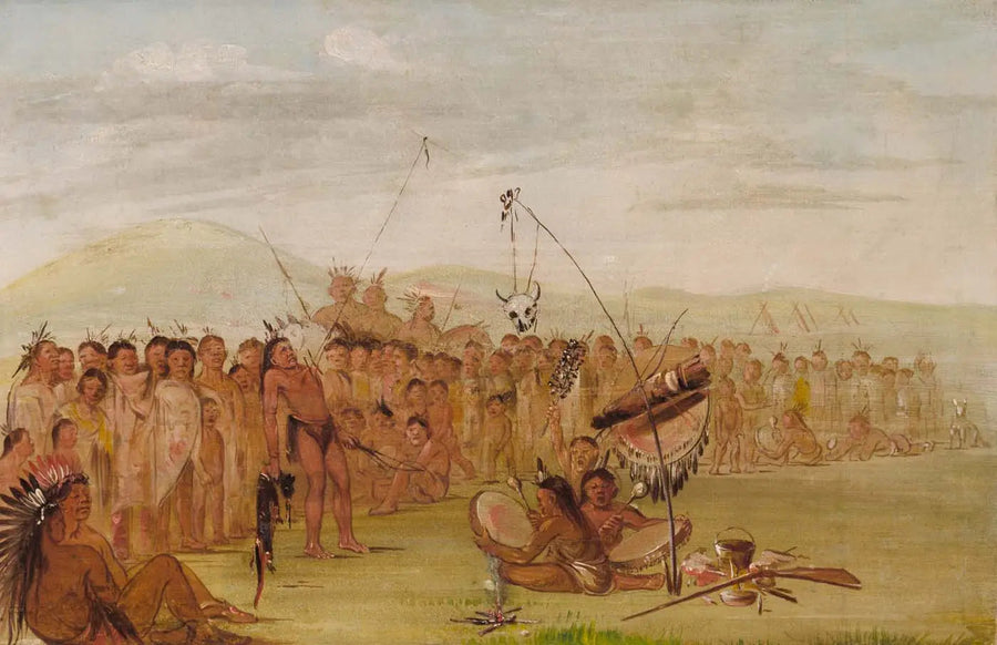 Auto-Tortur bei einer religiösen Sioux-Zeremonie - George Catlin