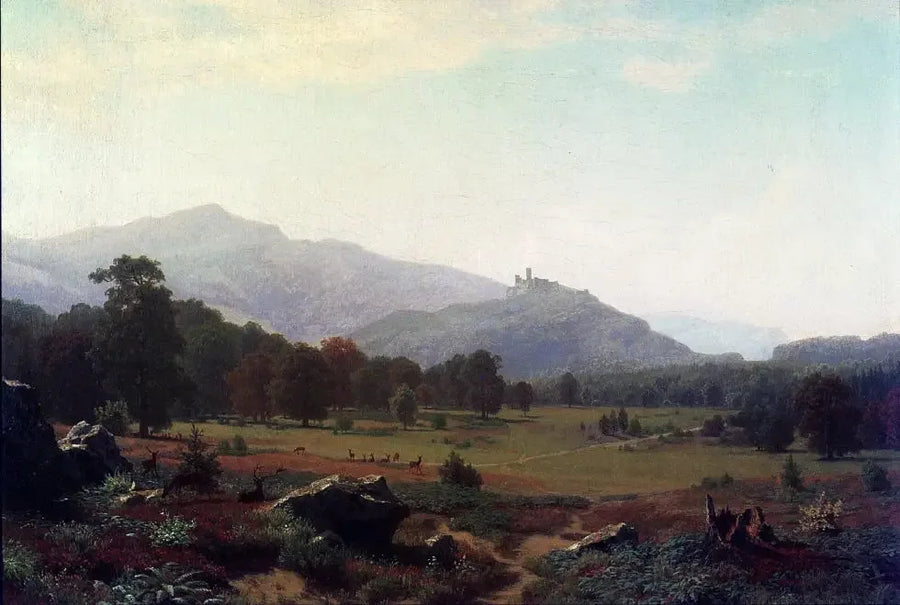 Herbst in den Wiesen von Conway in Richtung des Mount Washington, New Hampshire - Albert Bierstadt