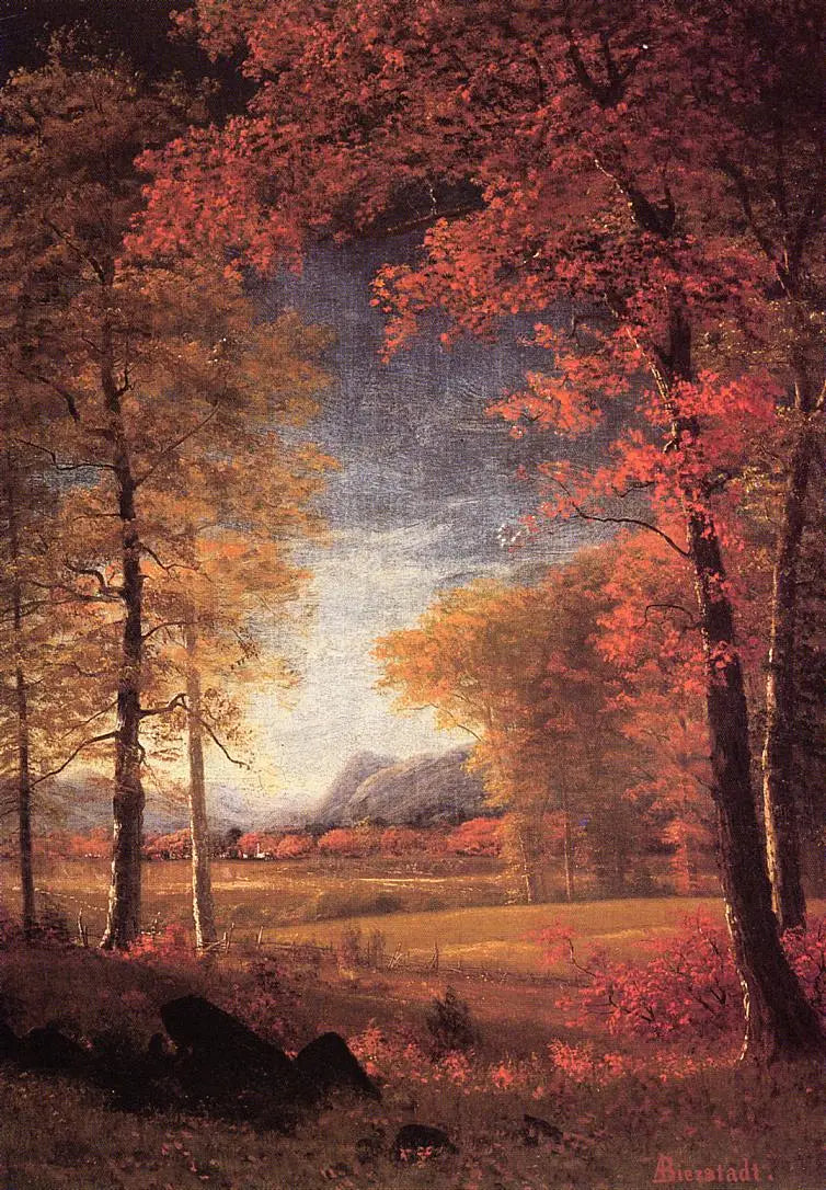 Herbst in Amerika, County Oneida, New York - Albert Bierstadt