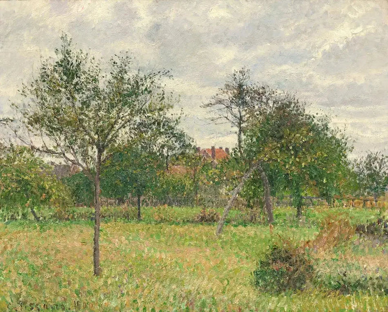 Herbst, Morgen, Bewölkt, Eragny - Camille Pissarro