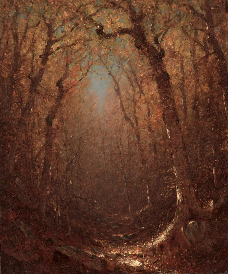 Herbst, ein Waldweg - Sanford Robinson Gifford