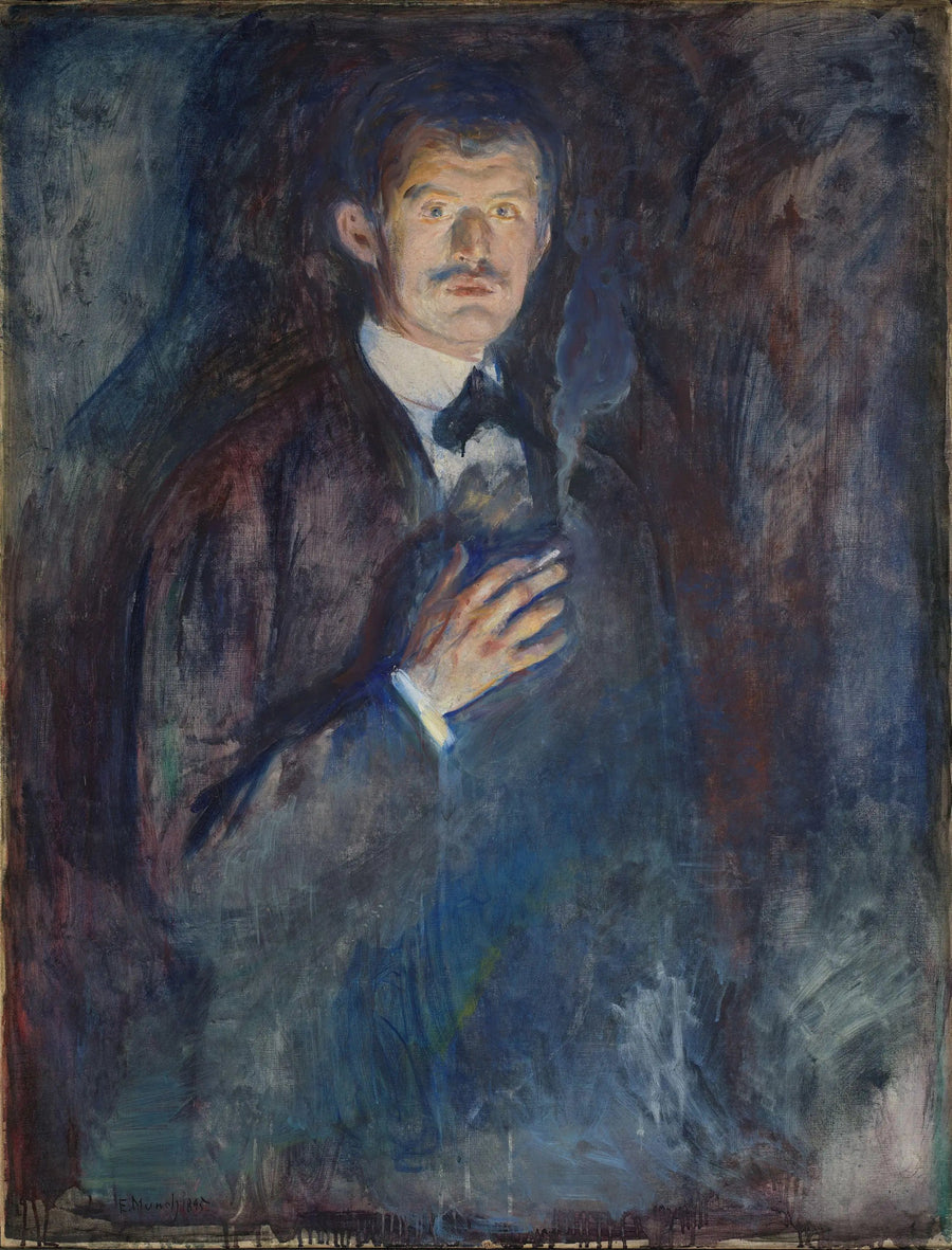 Selbstporträt mit Zigarette - Edvard Munch
