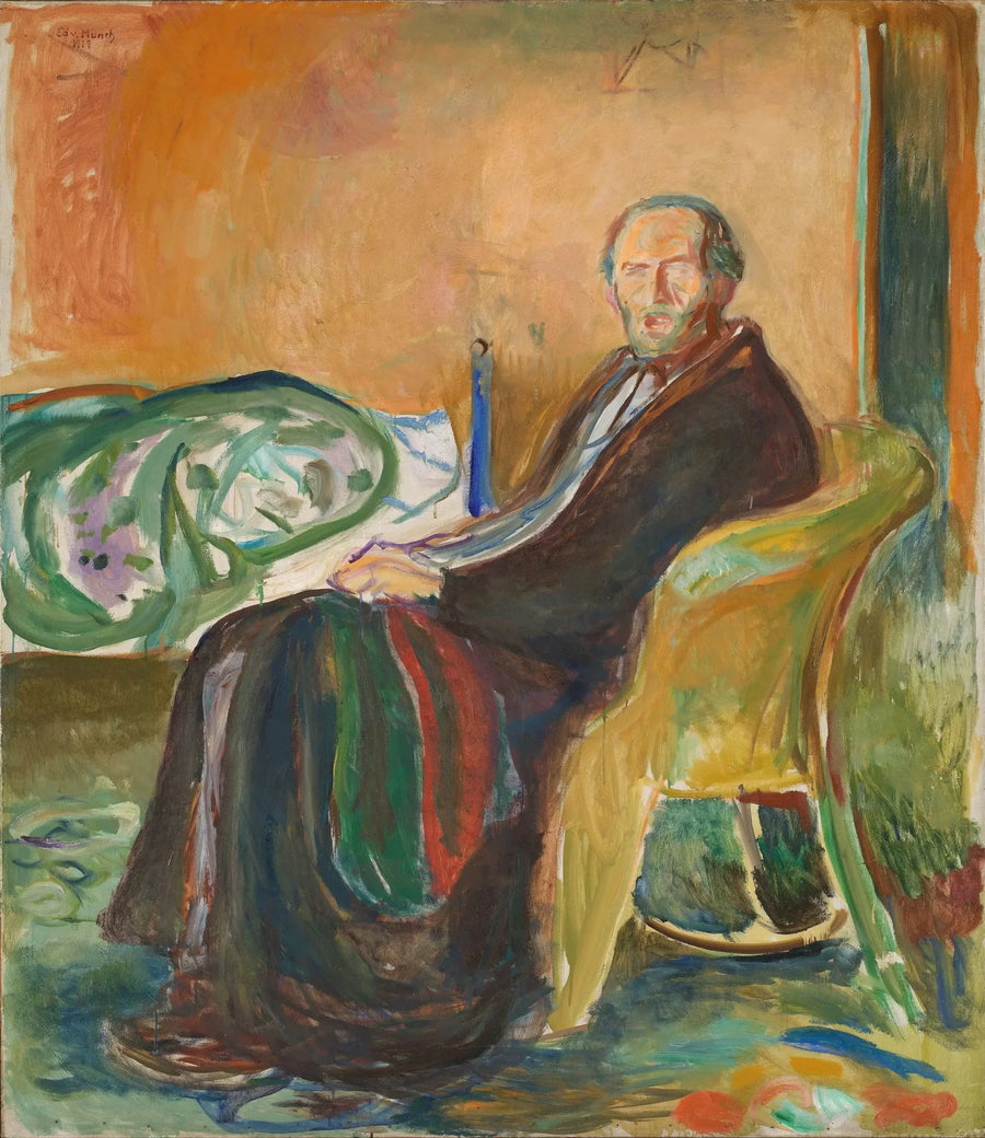 Selbstporträt mit Spanischer Grippe - Edvard Munch