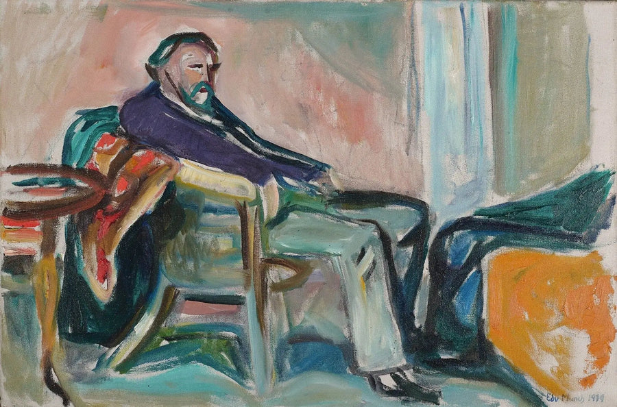 Selbstporträt mit Spanischer Grippe - Edvard Munch